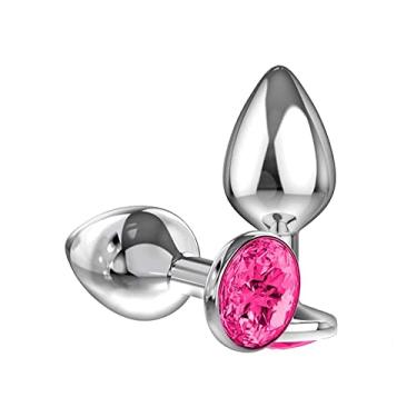 Imagem de Plug Anal Aço Inox Médio Feminino Masculino Dilata Lubrifica
