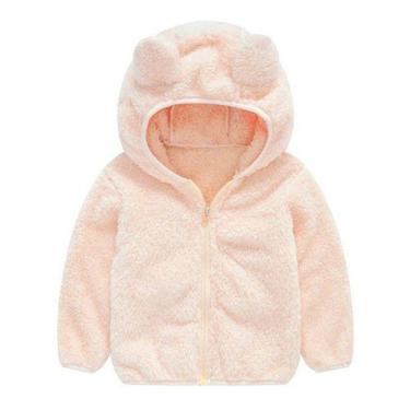 Imagem de Jaqueta Infantil Menina Urso Inverno Fleece Plush Inverno