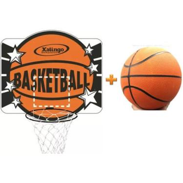 Imagem de Kit Cesta De Basquete + Bola Oficial Basketball - Xalingo