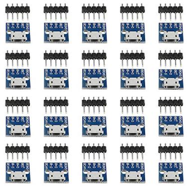 Imagem de WMYCONGCONG Adaptador de alimentação de interface micro USB 20 peças, placa de 5 pinos, módulo de breakout de 2,54 mm 5 V com cabeçalho de pino macho