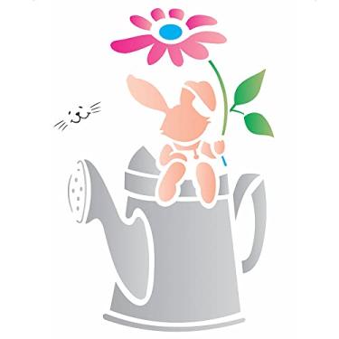 Imagem de Stencil de Acetato para Pintura OPA Simples 15 x 20 cm - 1906 Coelho Páscoa