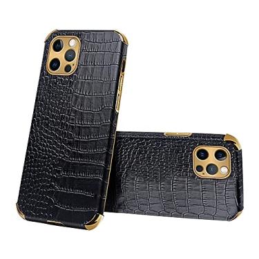 Imagem de Capa de celular de couro de crocodilo de luxo para iPhone 14 para iPhone 14 Pro Plus 12 Mini 13 11 Pro Max, 01, sem anel, para iPhone 13 Mini