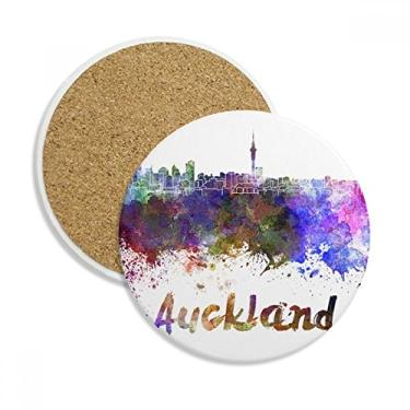 Imagem de Porta-copos de cerâmica Auckland cidade da Nova Zelândia para caneca presente 2 peças