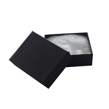 Imagem de JPI DISPLAY #11 Caixas de joias de papel preenchidas com algodão fosco, preta, 100 unidades