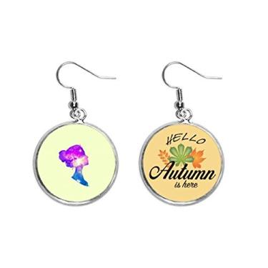 Imagem de Avatar Star Girl Brinco de folha de outono com contorno de orelha