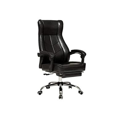 Imagem de Cadeira executiva de escritório cadeira de jogos de computador cadeira ergonômica de videogame cadeira de chefe de negócios com apoio para os pés cadeiras de mesa de couro bancos