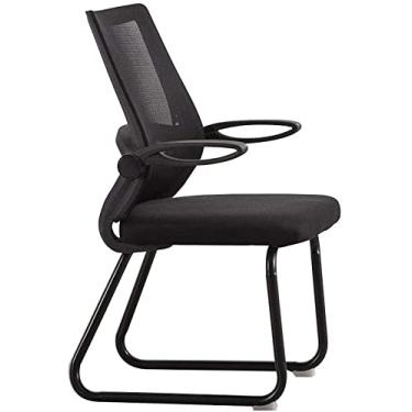 Imagem de Cadeira de escritório confortável de malha para jogos Chiar com corrimão rotativo cadeira de escritório ergonômica cadeira de escritório arco pé executivo cadeira de computador para dormitório estudo