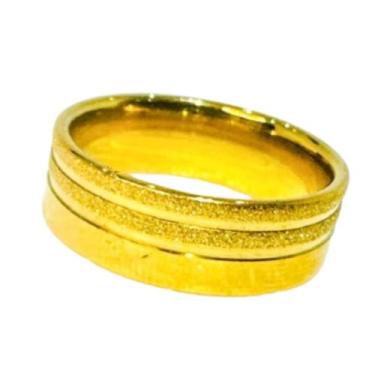 Imagem de Aliança Ouro 18k 6mm Risco Fosco Banhada Tradicional Anatômica Casal N