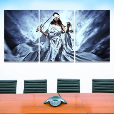 Imagem de Quadro Decorativo 120x60 Escritório Advocacia Deusa Justiça  - IQuadro