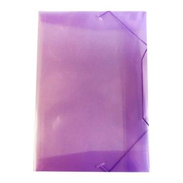 Imagem de Pasta Aba Elástico Organizadora Oficio Soft Polibras, Lilas