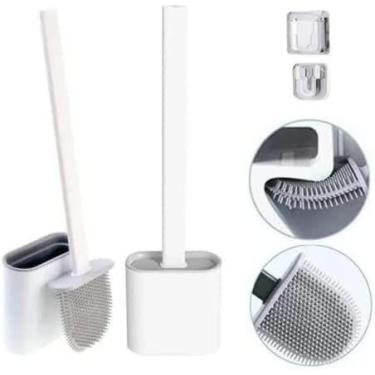 Imagem de Escova Banheiro Vaso Sanitário Em Silicone Com Suporte - Teruma