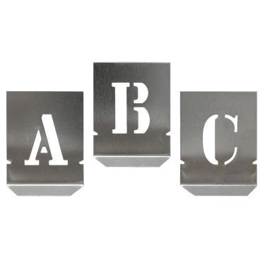 Imagem de Alfabeto Chapa Vazada para Pintura Aço 80 mm - 27 peças