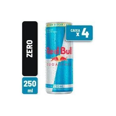 Imagem de Energético Red Bull Sugar Free Lata 250ml Caixa c/ 4 un - REDBULL