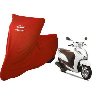Imagem de Capa Para Cobrir Moto Honda Lead De Tecido Helanca Lycra - Mz, Vermelh