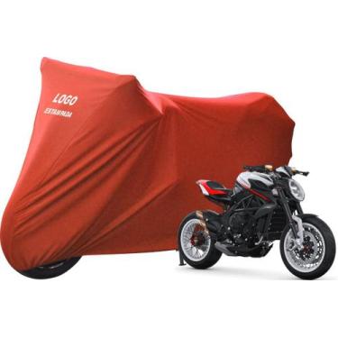 Imagem de Capa De Cobrir Moto MV AGUSTA Brutale R Com Logo - Mz, Vermelha