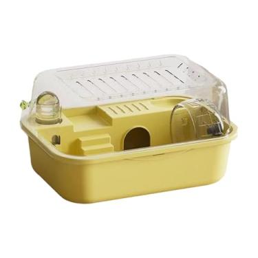 Imagem de Ｂｅｓｇａ Hamster Habitat Hamster Cage Exercício de Brincando House Openble Top Gabinete de Animal Pequeno para Pigs de Guiné Bunny, amarelo