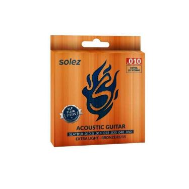 Imagem de Jogo De Cordas P-violão Bronze 85-15 Solez 0.010 -0.050 Slatb10 f108