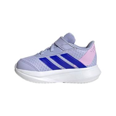 Imagem de adidas Tênis esportivo unissex Duramo Sl 2.0 com renda elástica, Tom violeta/azul claro/lilás, 4 Infant
