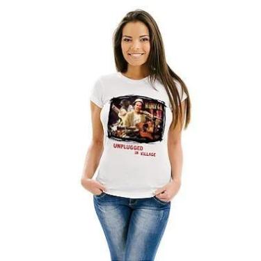 Imagem de Oferta Relâmpago - Camiseta M Feminina Branca Acústico Madruga Premium