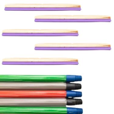 Imagem de Rodos de Madeira com Cabos, Conjunto de 5 Unidades