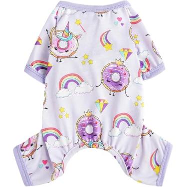 Imagem de Dosuyi Pijamas para cães pequenos, meninas, meninos, macios, elásticos, primavera, verão, filhotes, gatos, pijamas, roupa masculina e feminina