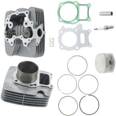 Imagem de WFLNHB Substituição do kit de extremidade superior da junta do anel de pistão da cabeça do cilindro para Honda TRX250 Recon 250 Sportrax 250 2002 2003-2014 Substituição para 12200-HM8-305 12200-HM8