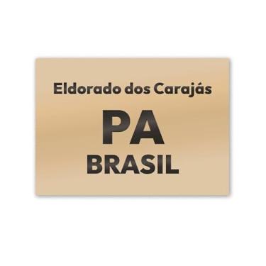 Imagem de Imã de Geladeira Eldorado dos Carajás Pará MDF 8cm x 5cm