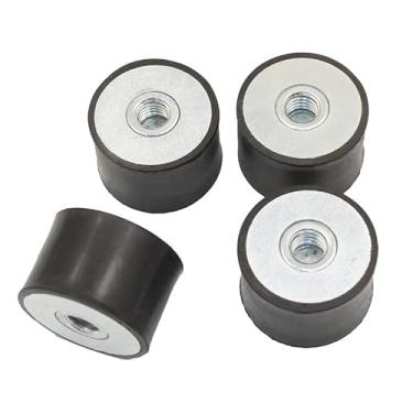 Imagem de EASYEAH Montagens isoladoras de vibração de borracha M10 com 2 furos roscados, amortecedor, montagens mecânicas de amortecimento de vibração, blocos silenciosos antivibração para motores,