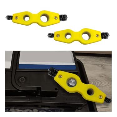 Imagem de Dickno 2 pçs escova de limpeza de terminal de bateria de carro, limpador de bateria automático antiferrugem 4 em 1 com fio de aço, terminais de bateria de veículos universais peças de máquina