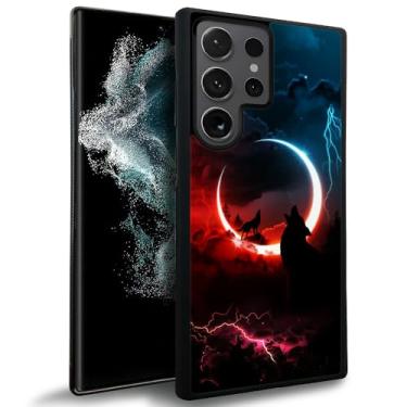 Imagem de Pinsheng Capa compatível com Samsung Galaxy S24 Ultra, capa protetora Lightning Wolf para homens/mulheres, borracha de silicone macia antiderrapante e à prova de choque para Samsung Galaxy S24 Ultra