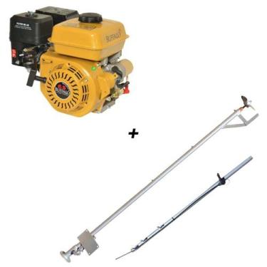 Imagem de Rabeta Horizontal Simples 1,7 m Cinza Para Barco Buffalo 6,5cv - Buffa