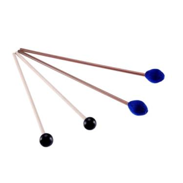 Imagem de Esquirla 4 peças baquetas de marimba, baquetas, acessórios de percussão, ferramentas, kit de baquetas de tambor, cabo de madeira para adultos, xilofone,
