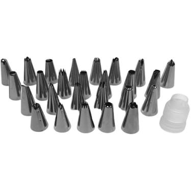 Imagem de Kit 26 Bicos de Confeitar Profissionais em Inox com Caixa Organizadora | Acessórios para Bolos, Cupcakes e Tortas | Alta Durabilidade, Fácil Limpeza e Ideal para Confeitaria