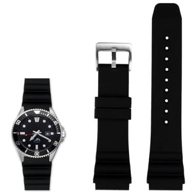 Imagem de Pulseira de silicone macio compatível com Casio MDV106-1AV/MTP-VD01, pulseira de relógio masculina Casio MDV-106 de substituição (pulseira de silicone preta)