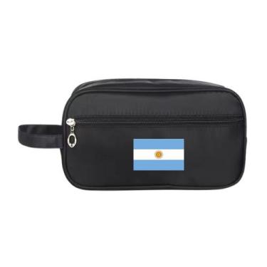 Imagem de Necessaire Bolsa Nylon Impermeável Estampa Bandeiras Países - Mormino,