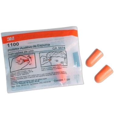 Imagem de Protetor Auricular 3M 1100 10 Pares Cor Alaranjado
