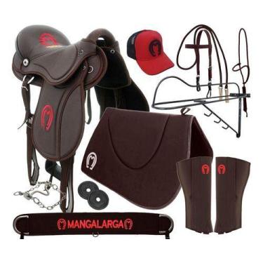 Imagem de Sela Marrom De Cavalo Do Mangalarga 16 Polegadas Original Em Lançament
