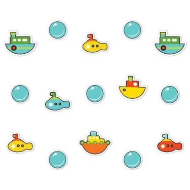 Imagem de Adesivo Piso Banheiro Antiderrapante Infantil Barquinho - Quartinhos
