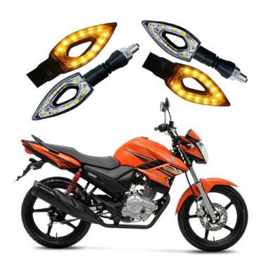 Imagem de Kit 4 Setas Esportivas de Led P01 Modelo Flecha vazado para Moto FAZER