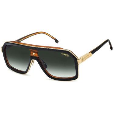 Imagem de Óculos De Sol Carrera Titanium Preto Verde CA1053STI 37N-60, Preto, 60