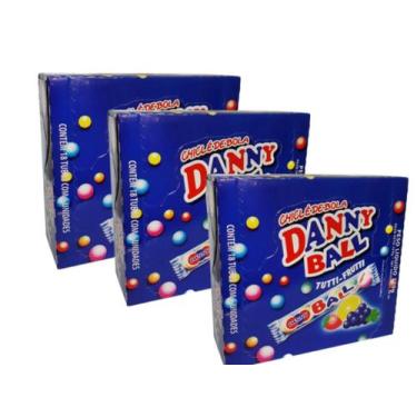 Imagem de Chiclete Tubo Danny Ball Tutti Frutti C/ 18u - 3 Caixas