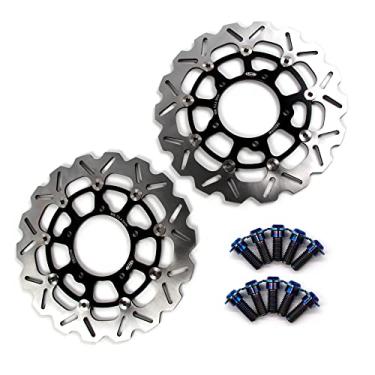 Imagem de Discos de freio dianteiro Arashi Rotores com parafusos de montagem para Suzuki VZR1800N BOULEVARD M109R 2006-2015, VZR 1800 BOULEVARD M109 R 17, VZR1800T BOULEVARD M109R INTRUDER 06-12 Preto