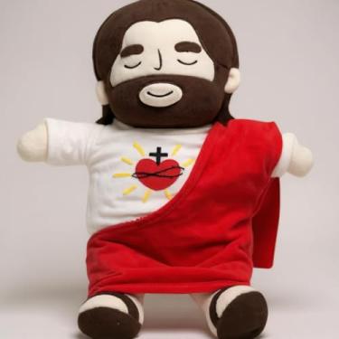 Imagem de Pelúcia JESUS que Alivia a ANSIEDADE, TDAH que Acalma e Ajuda na Hora de Dormir - Pelúcia que Respira com Luzes e Sons Relaxantes | Para todas as Idades, NATAL - Um Presente de Amor e Fé