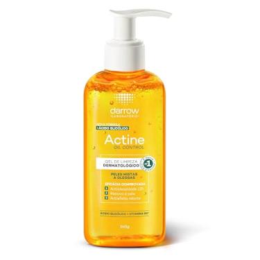 Imagem de Darrow Actine Oil Control Gel de Limpeza Dermatológico Facial com Ácido Glicólico e Vitamina B5 para Controle da Oleosidade, Pele Matificada Sem Efeito Rebote e Poros Desobstruídos, 140g