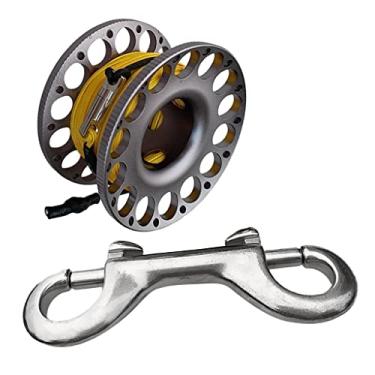 Imagem de Carretel de mergulho confiável para mergulho de 30 m linha fácil de implantar | Estrutura de alumínio premium e aço inoxidável | Equipamento de mergulho profissional em cavernas e naufrágios | para