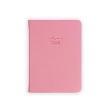 Imagem de Miniagenda myAgenda com calendário de 18 meses para organizar horários e compromissos com capa de couro vegano (julho de 2025 a dezembro de 2026) (rosa peônia)