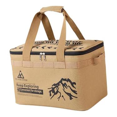 Imagem de RNXRZANK Saco de Armazenamento para Camping, Tipo Duffel, Grande Capacidade, Portátil, Ideal para Mudanças, Embalagens E Piqueniques, Cáqui