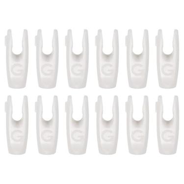 Imagem de YELARXI Nocks de flechas de tiro com arco, flechas de plástico ID 3,2 mm/0,3 cm Acessórios de cauda de seta de substituição - Adequado para (DIY caça tiro carbono / arco composto recurvo) 12 peças e