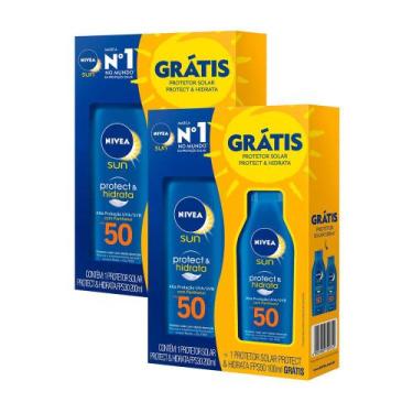 Imagem de Kit 2 Protetor Solar Nivea Sun Protect & Hidrata FPS 50 Loção 200ml e 