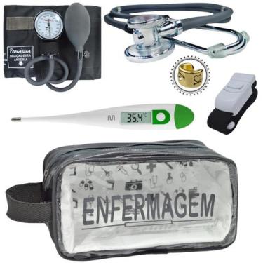 Imagem de Kit Enfermagem Academico Com Aparelho de Pressao Estetoscopio Rappapor